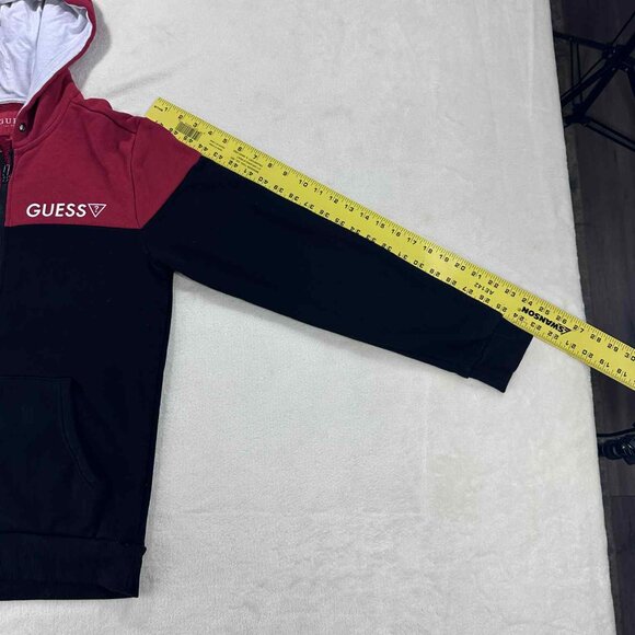GUESS Los Angeles Red & Black Two-Tone Zip-Up Hoodie - Picture 10 of 13